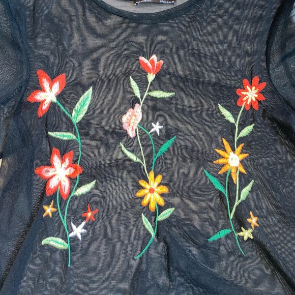 Embroidered mesh top from ZARA - Picture 4 of 4